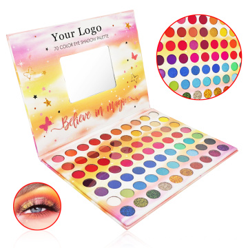 Natural Eye Shadows Make Up Cosmetics Highly Pigmented Makeup Eyeshadow Palette 70 Colors Matte Shimmer Metallic